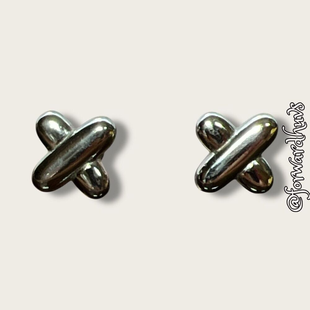 Bundle Sale 3 for $15 | Silver-Tone X-Shaped Stud Earrings